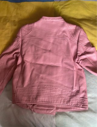Chaqueta cuero rosa