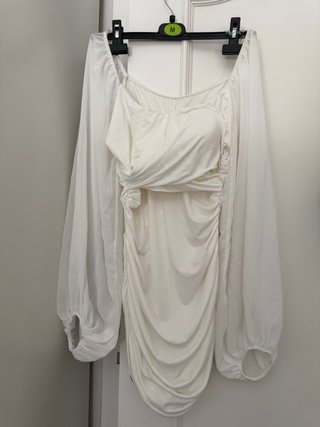 Vestido blanco manga larga