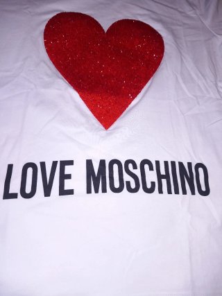 T-shirt Love Moschino cuore rosso