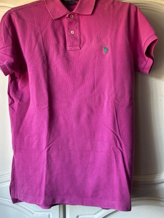 Polo Ralph Lauren Rosa con Logo Verde