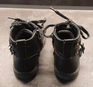 Scarpe bambina nere con glitter