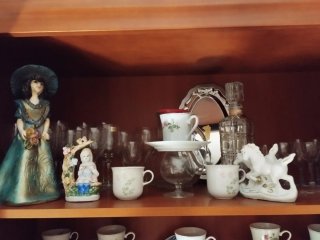 Colección Vajilla Antigua Porcelana y Cristal