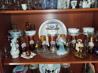 Colección Vajilla Antigua Porcelana y Cristal