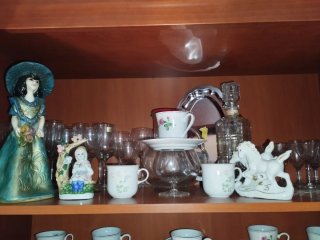 Colección Vajilla Antigua Porcelana y Cristal