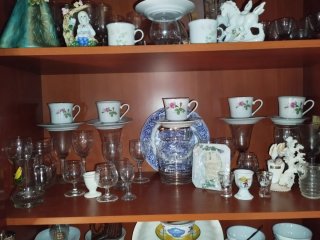 Colección Vajilla Antigua Porcelana y Cristal