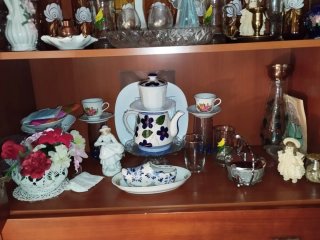 Colección Vajilla Antigua Porcelana y Cristal
