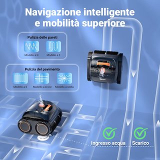 Robot inteligente limpiafondos y paredes Winny C1