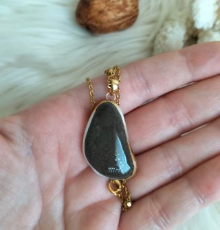 Collana con ciondolo barbagianni dorato