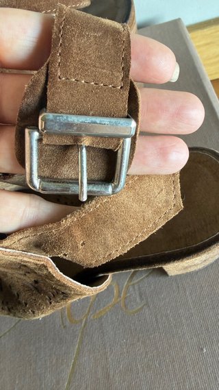 Sandalias Alpe Tacon Cuero Marrón Talla 37