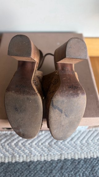 Sandalias Alpe Tacon Cuero Marrón Talla 37