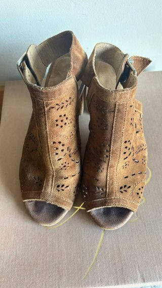 Sandalias Alpe Tacon Cuero Marrón Talla 37
