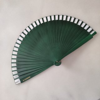 Abanico plegable madera diseño geométrico