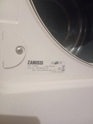 Secadora Zanussi Blanca