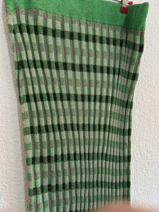 Falda midi lentejuelas verde M