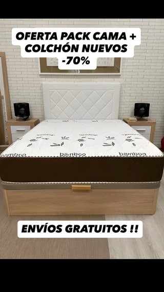 Cama + Colchón  -70% LIQUIDACIÓN CAMA CAMA CAMA