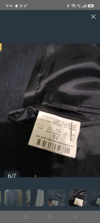 Traje de hombre azul talla 52