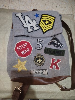 Mochila Bolsao Gris y Marrón