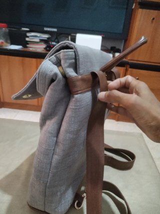 Mochila Bolsao Gris y Marrón