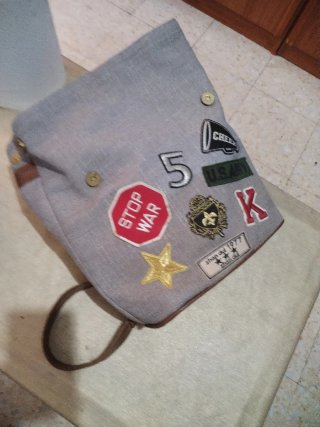 Mochila Bolsao Gris y Marrón