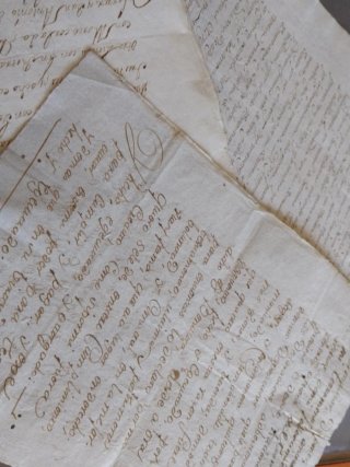 Documento antiguo papel manuscrito