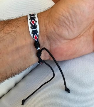 Pulsera tela étnica hombre