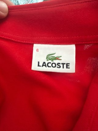 Polo Lacoste Rojo Talla M