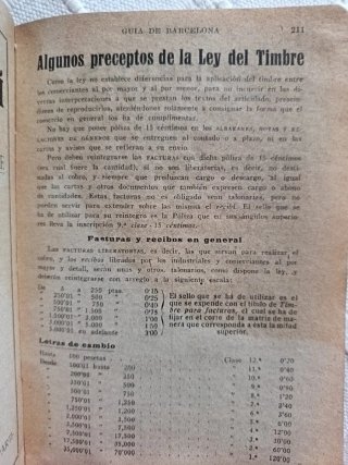 Guía Antigua Barcelona de 1933 con datos curiosos