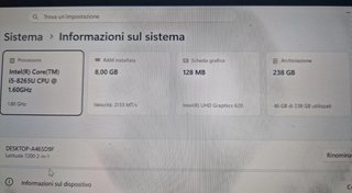Dell Latitude 7200 2-in-1 i5-8265U SSD 256GB