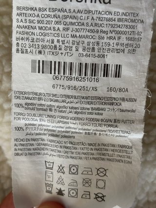 Chaqueta vaquera Bershka borrego Talla XS