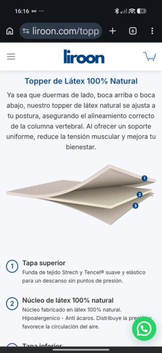 Topper in lattice Liroon 100x100cm