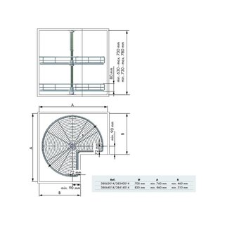 Bandiere rotanti metalliche per cucina