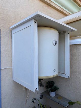 Techo o armario para termo de agua de aluminio