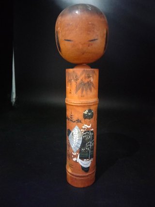 3 KOKESHI. LEGNO. GIAPPONE-28-24cm. FIRMATO-1926-1989