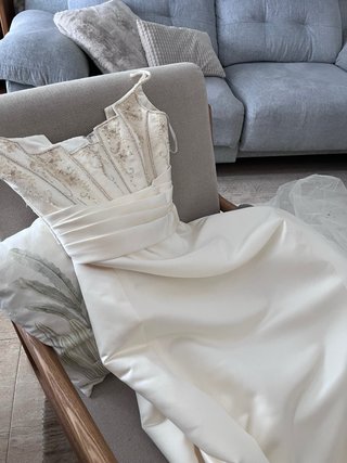 Vestido de Novia San Patrick Beige/Blanco