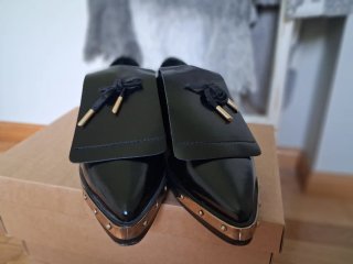 Zapatos vintage piel negros