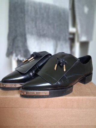 Zapatos vintage piel negros