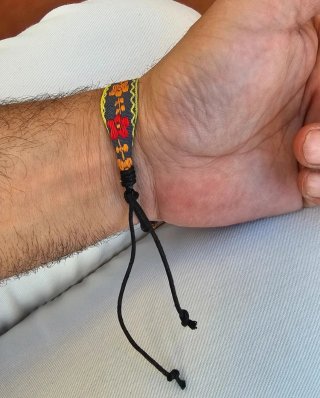 Pulsera étnica tela hombre