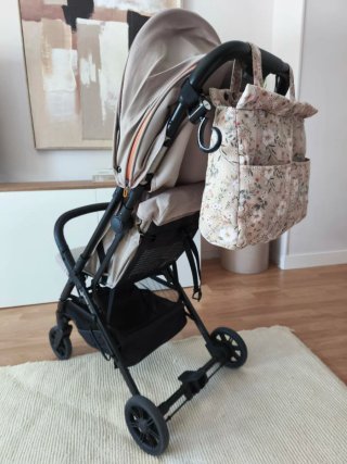 Bolso para carrito Giraffa beige flores