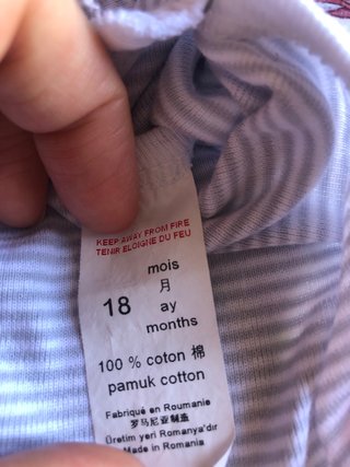 Body neonato 18 mesi righe