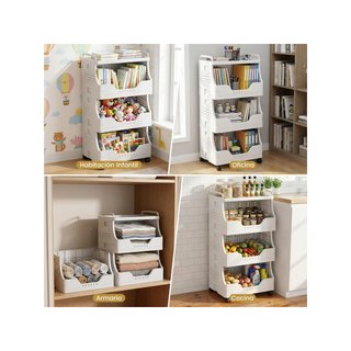 Carrello pieghevole DEANIC da cucina a 3 livelli