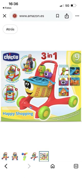 Andador Chicco con centro de actividades