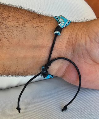Pulsera étnica tela hombre