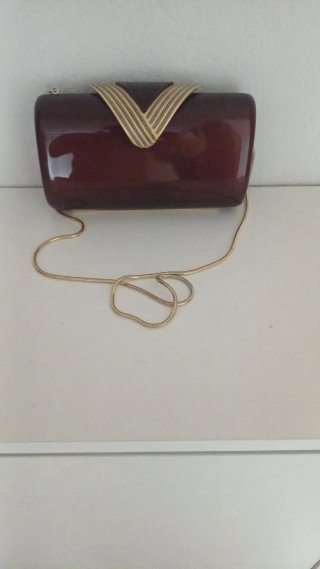 Bolso de mano Carey Marrón y Dorado