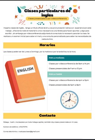 Clases particulares de inglés en Málaga capital