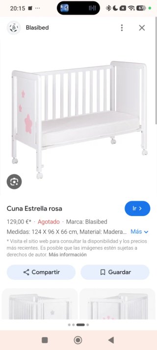Cuna blanca con estrellas con accesorios