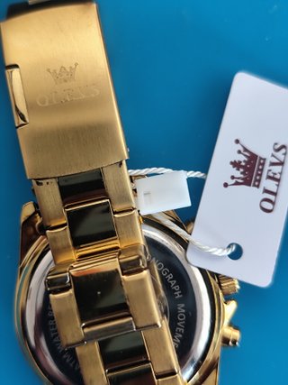 Reloj OLEVS Dorado Cronógrafo