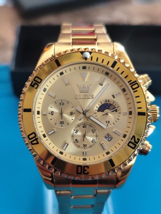 Reloj OLEVS Dorado Cronógrafo