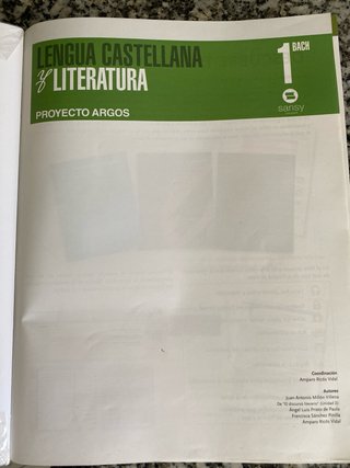 Lengua castellana y literatura proyecto Argos