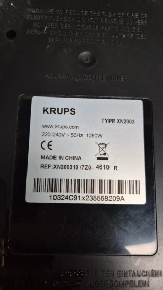Cafetera Nespresso Krups averiada