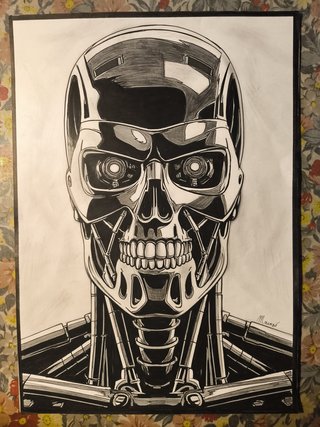 Disegno Terminator T-800 Carta